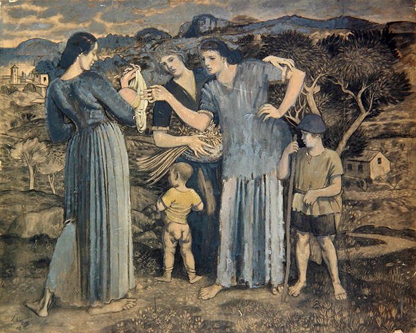 Mères et enfants dans le paysage - Derwent Lees
