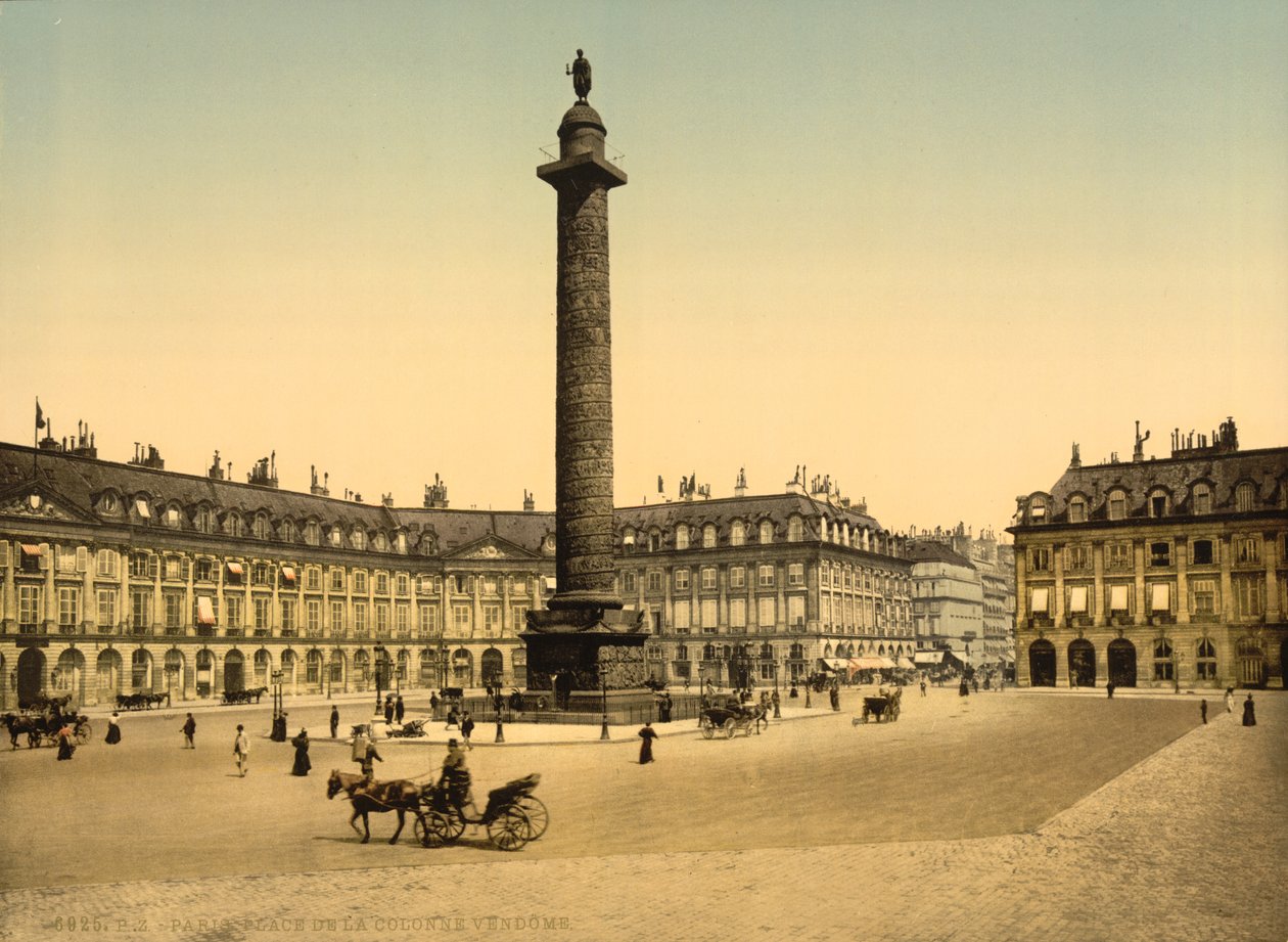 Place Vendôme, Paris, vers 1900 (photochromie) - Detroit Publishing Co.