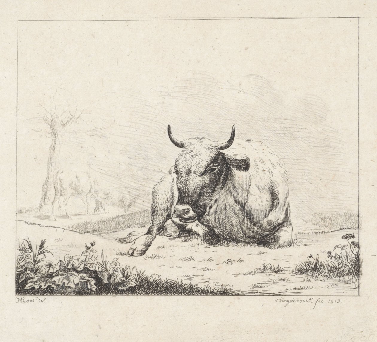 Vache couchée - Diederik Jan Singendonck