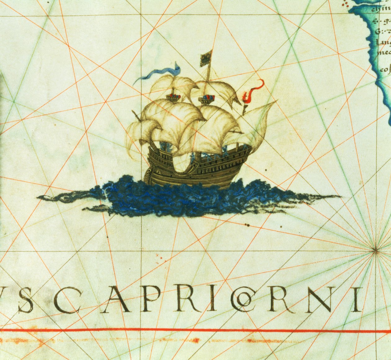 Galion en pleine voile, détail de 