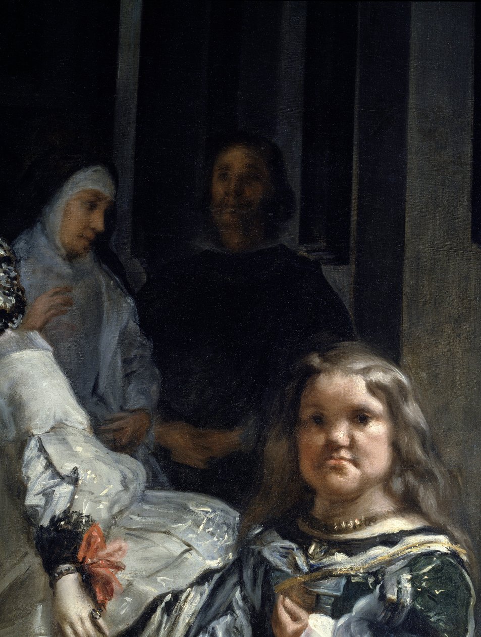 Las Meninas. Détail : nonne et nain - Diego Rodriguez de Silva y Velazquez