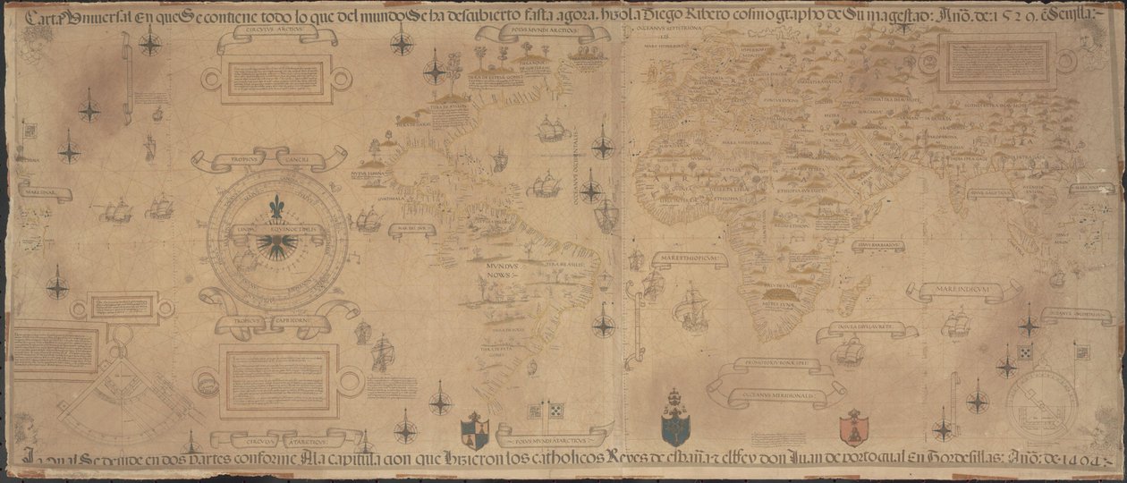 Carte du monde de propagande - Diogo Ribeiro