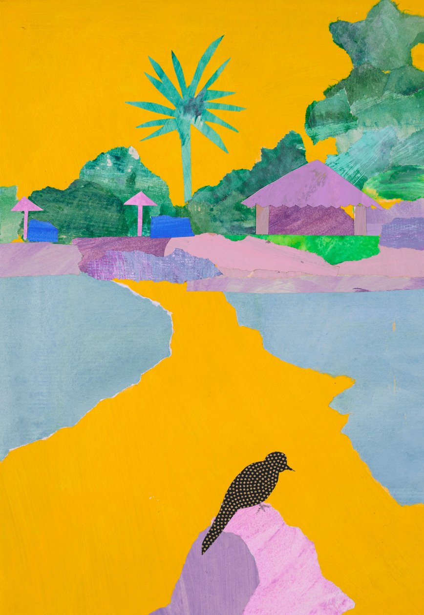 Plage brésilienne (collage) - Dione Verulam