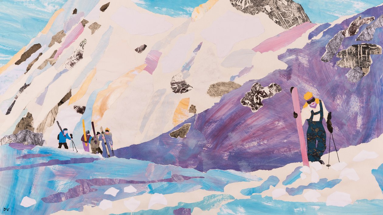 Climbing for the Powder, 2015 (collage) - Dione Verulam
