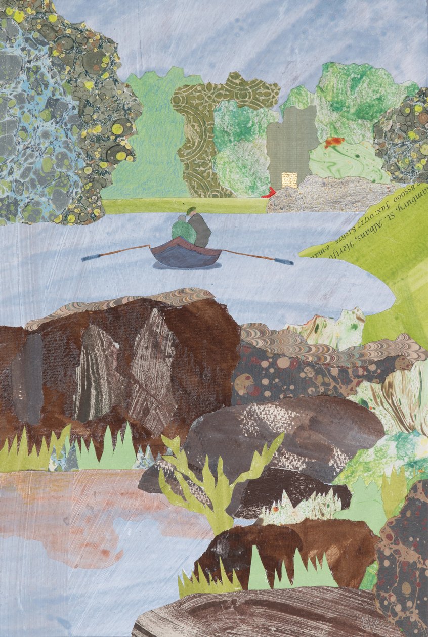 Pêche en Ecosse (collage) - Dione Verulam