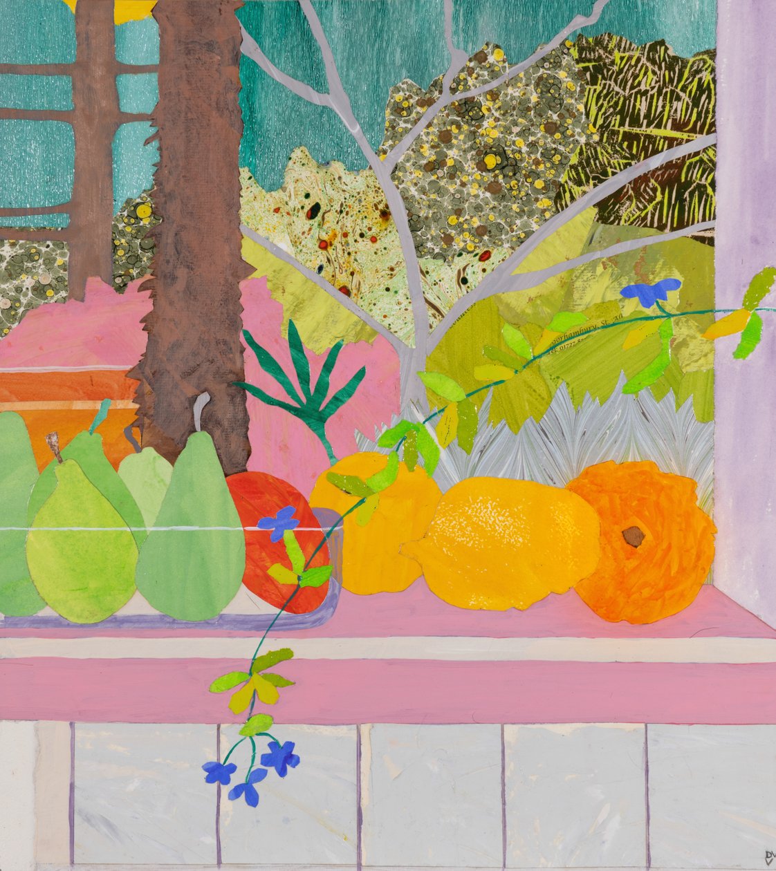 Quarantaine au paradis (collage) - Dione Verulam