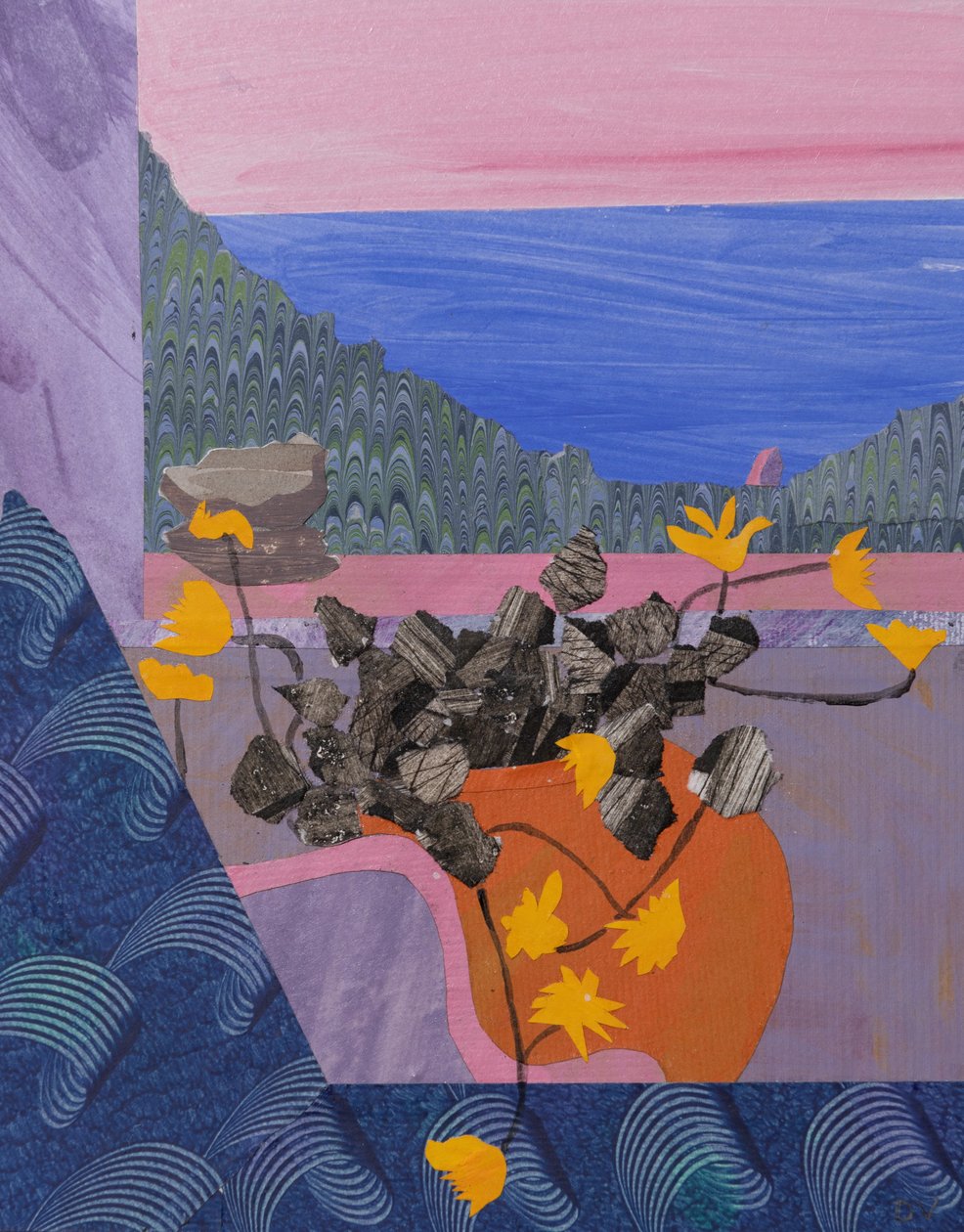 Se reposer au paradis (collage) - Dione Verulam