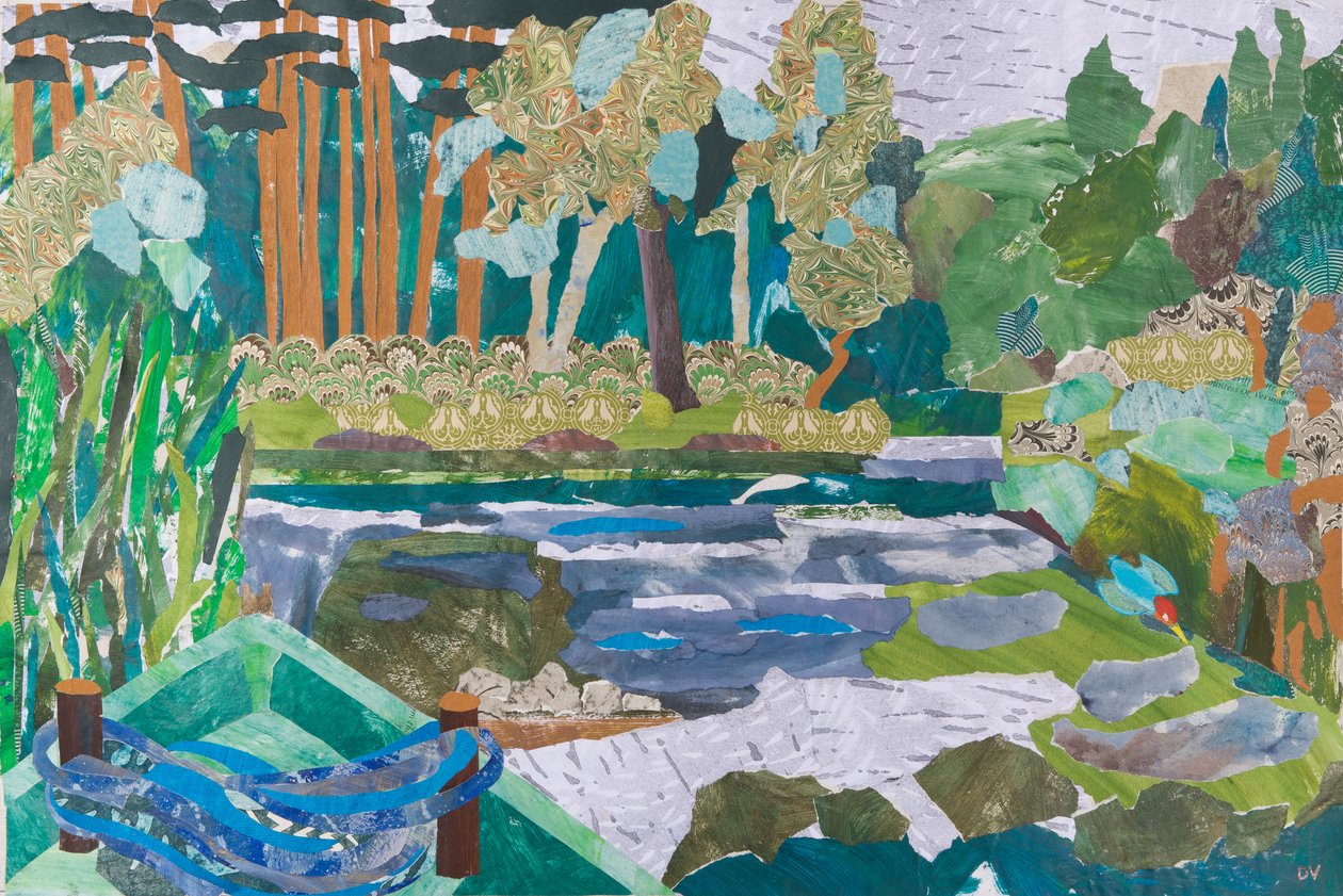 Se reposer sur la rivière, 2017 (collage) - Dione Verulam