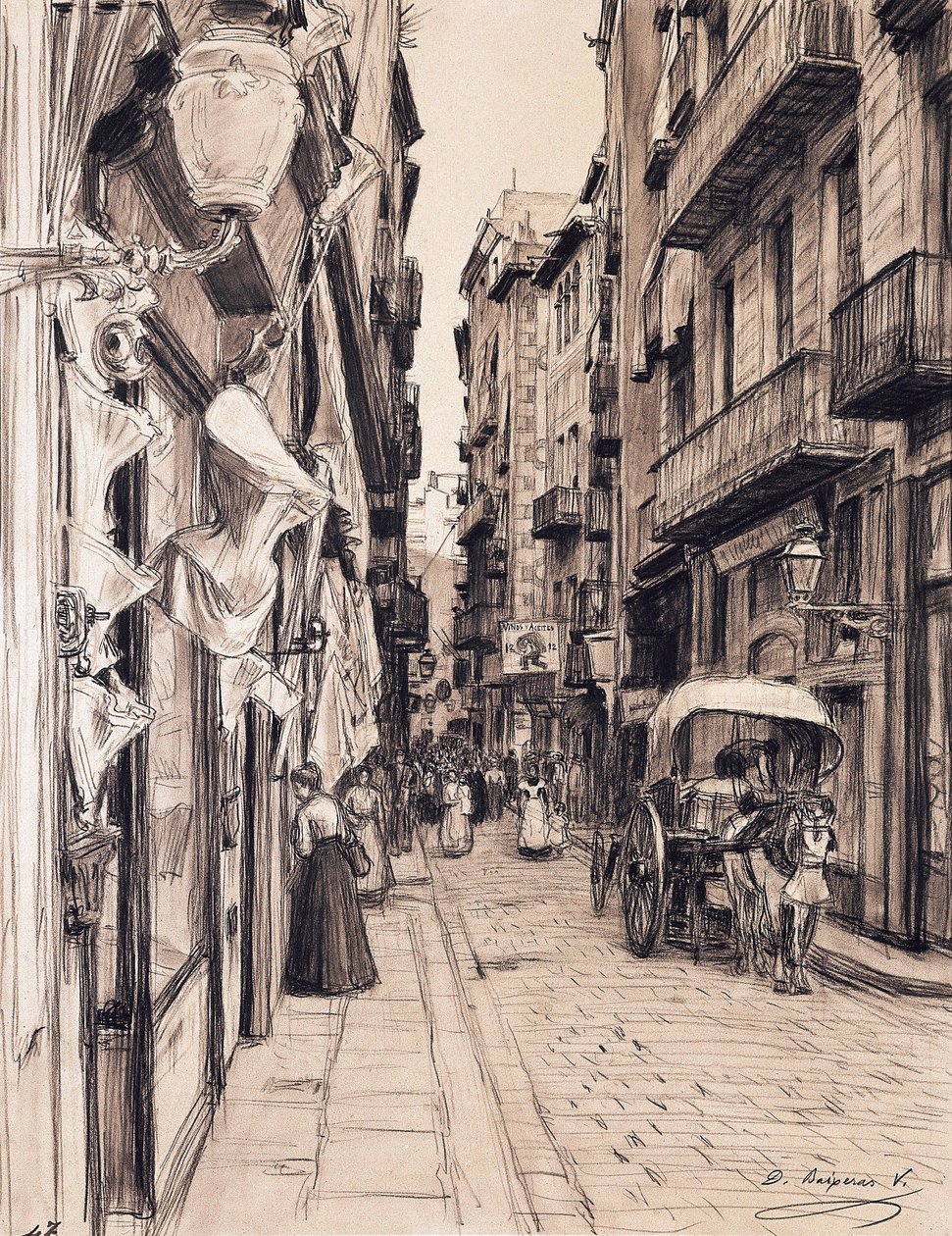 Rue Boira vers la place Llana, Barcelone - Dionisio Baixeras Verdaguer