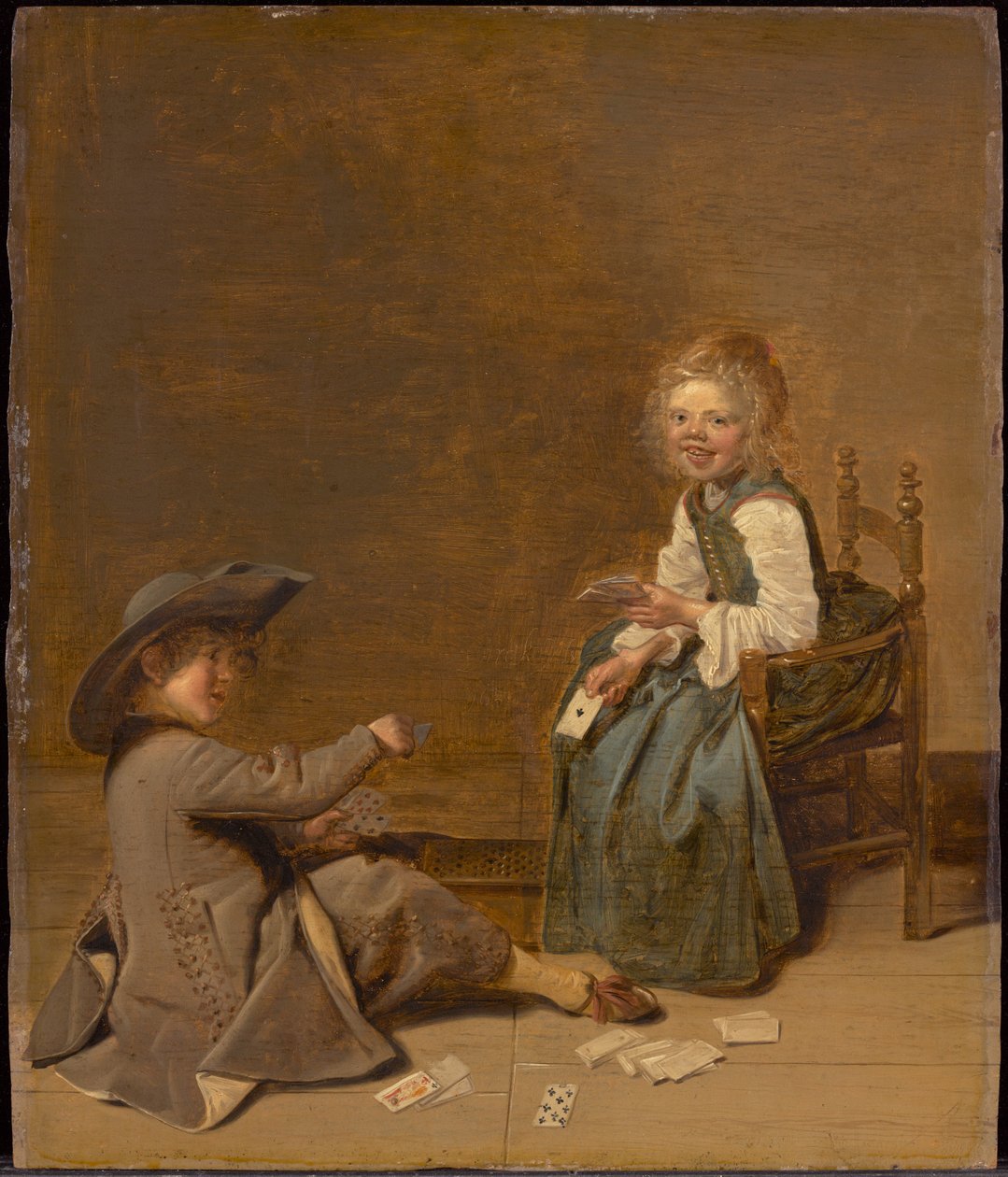 Kinder spielen Karten - Dirck Hals