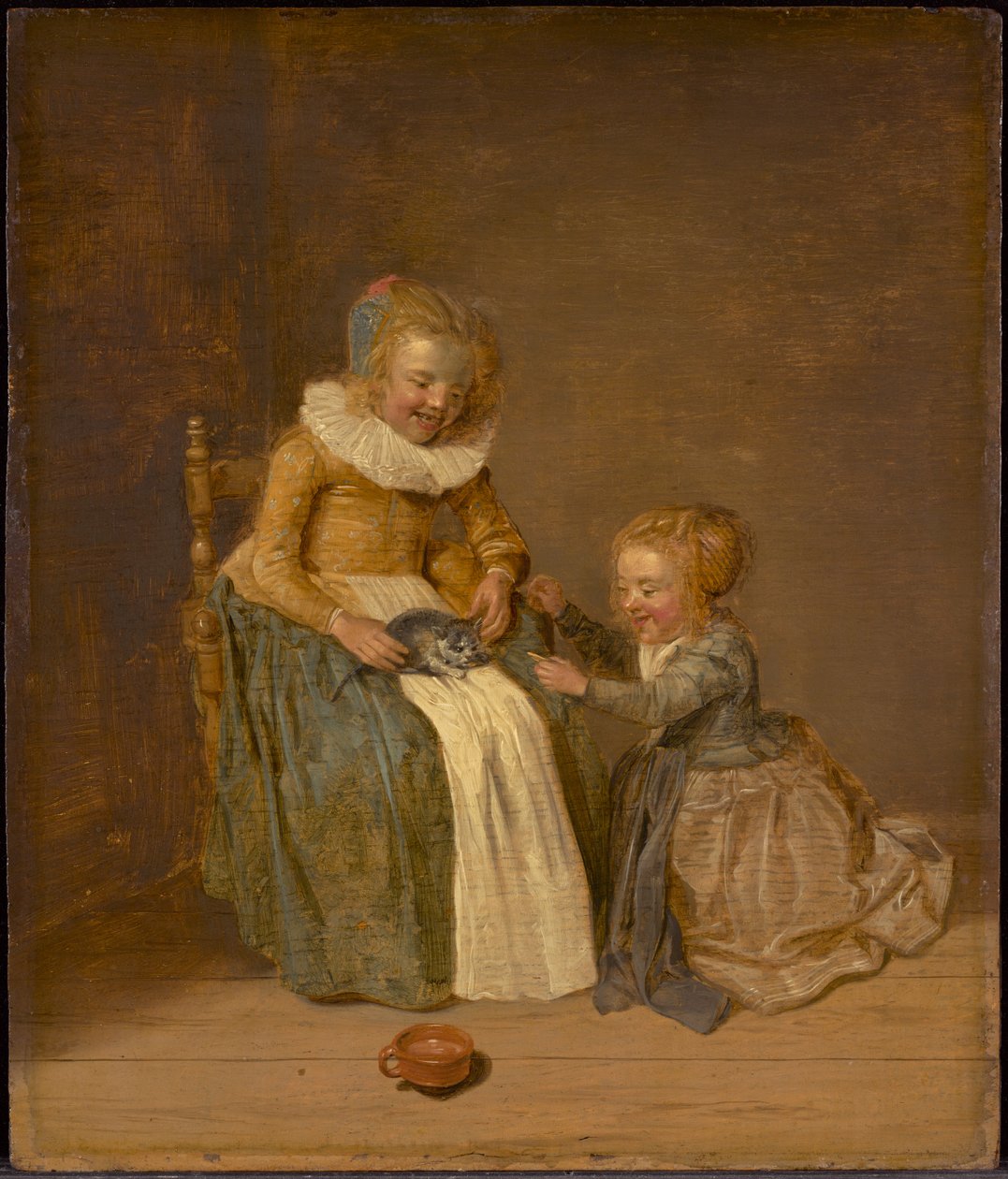 Kinder mit einer Katze - Dirck Hals