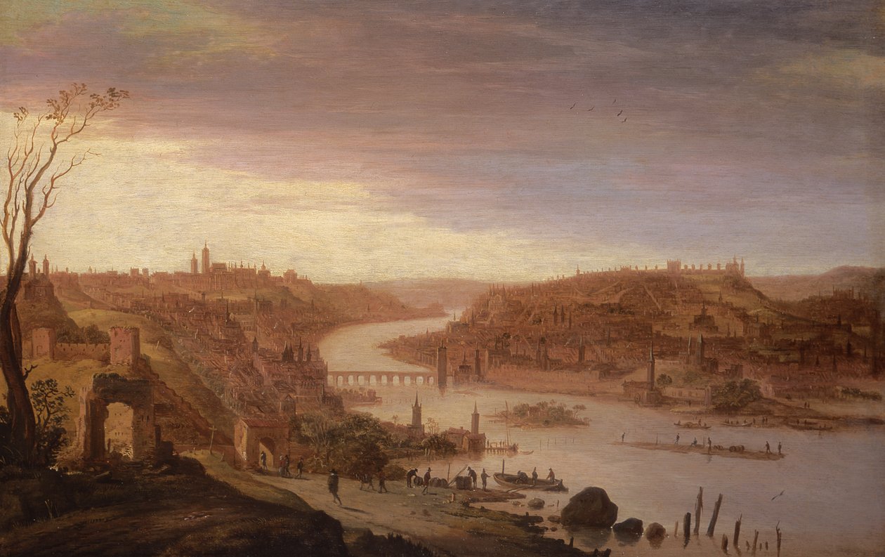 Vue panoramique de Prague (version restaurée) - Dirck Verhaert
