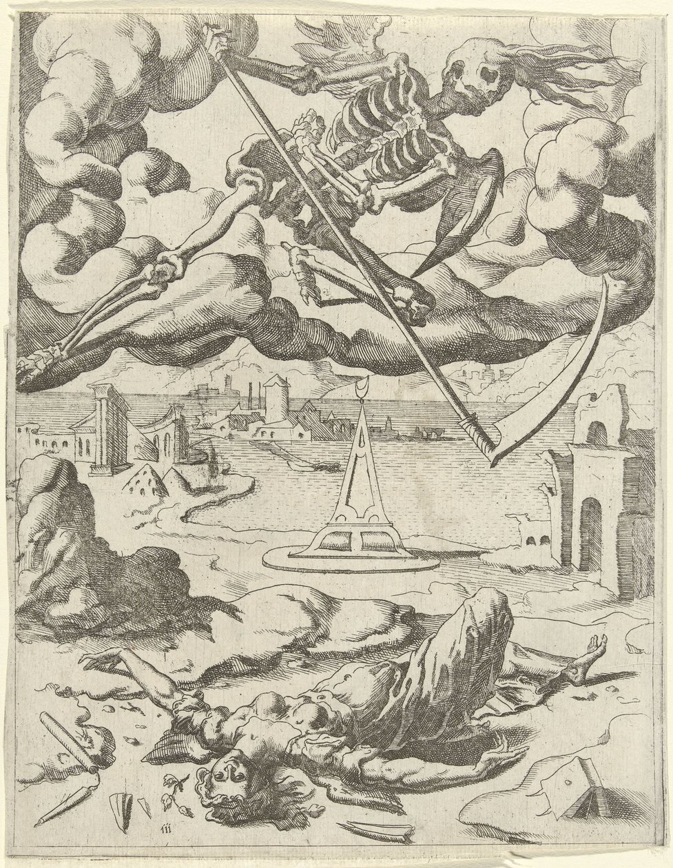 La mort triomphe de la foi (Triomphes de Pétrarque) - Dirck Volckertsz. Coornhert (possibly)