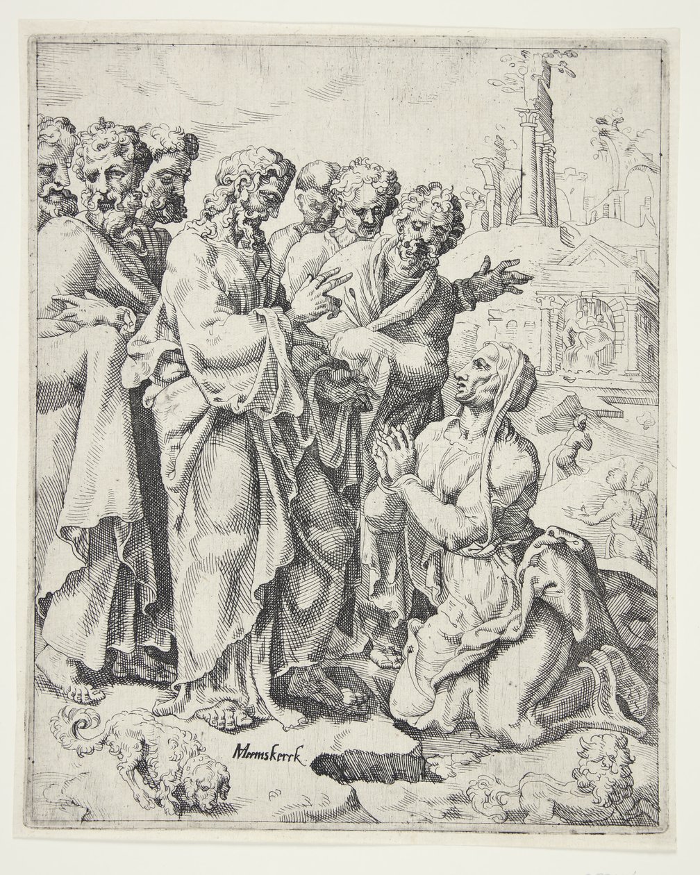 Le Christ et la femme de Canaan - Dirck Volckertsz. Coornhert
