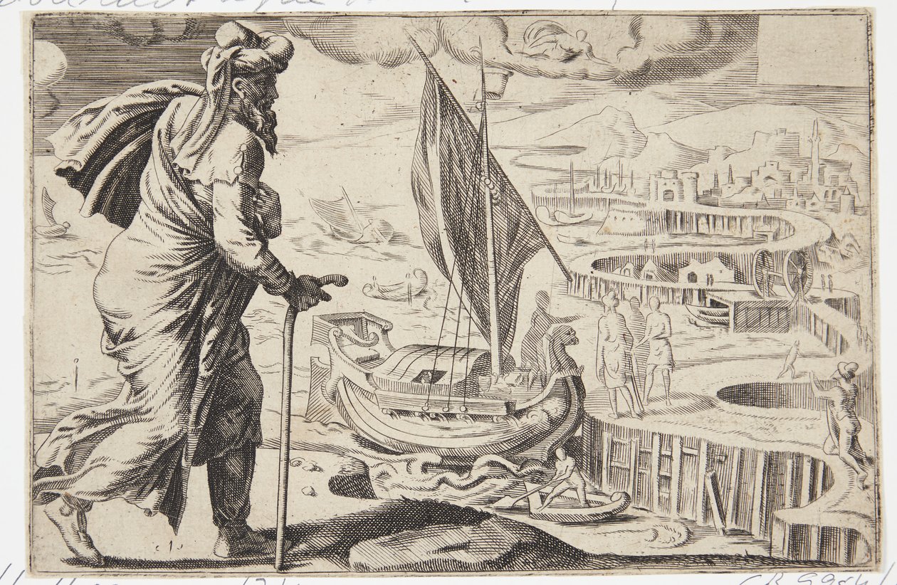 Jonas fuyant la présence du Seigneur - Dirck Volckertsz. Coornhert
