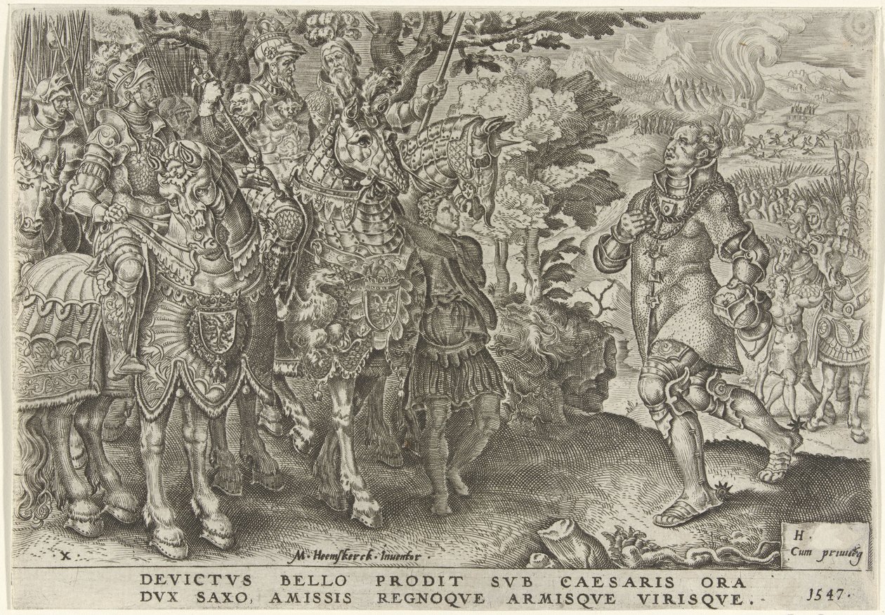 Reddition du duc de Saxe sur le champ de bataille de Mühlberg, 1547 - Dirck Volckertsz. Coornhert