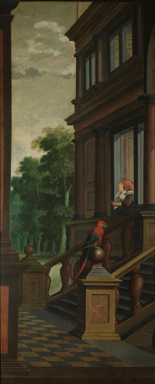 Une séquence décorative : Un escalier extérieur - Dirck van Delen
