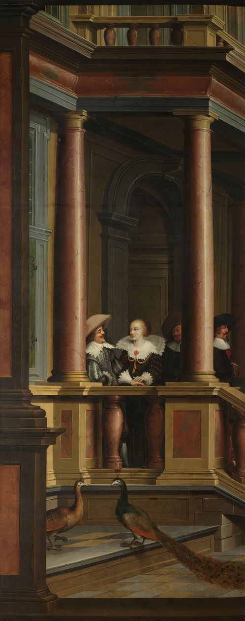 Une séquence décorative : Un escalier extérieur - Dirck van Delen