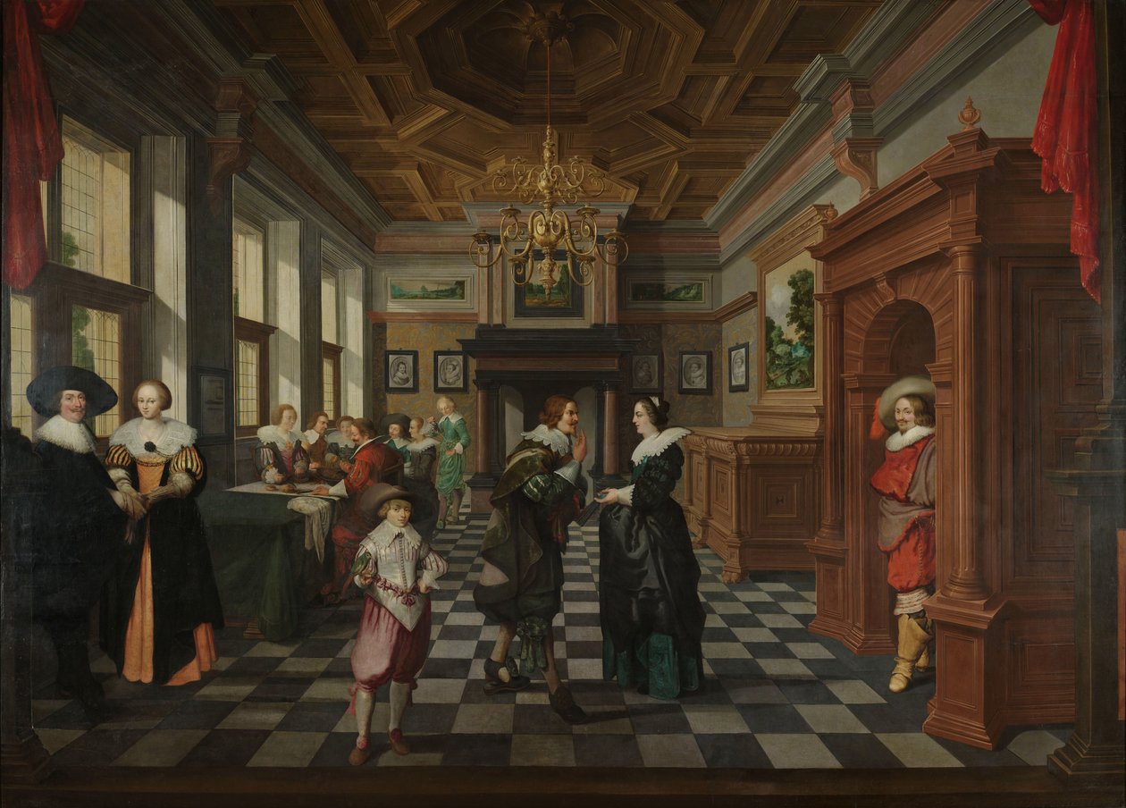 Une séquence décorative en sept parties : Un intérieur - Dirck van Delen