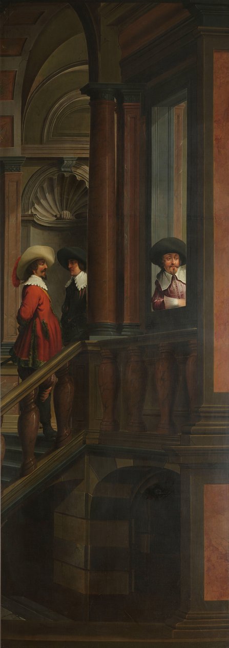 Une séquence décorative en sept parties : Un escalier extérieur - Dirck van Delen