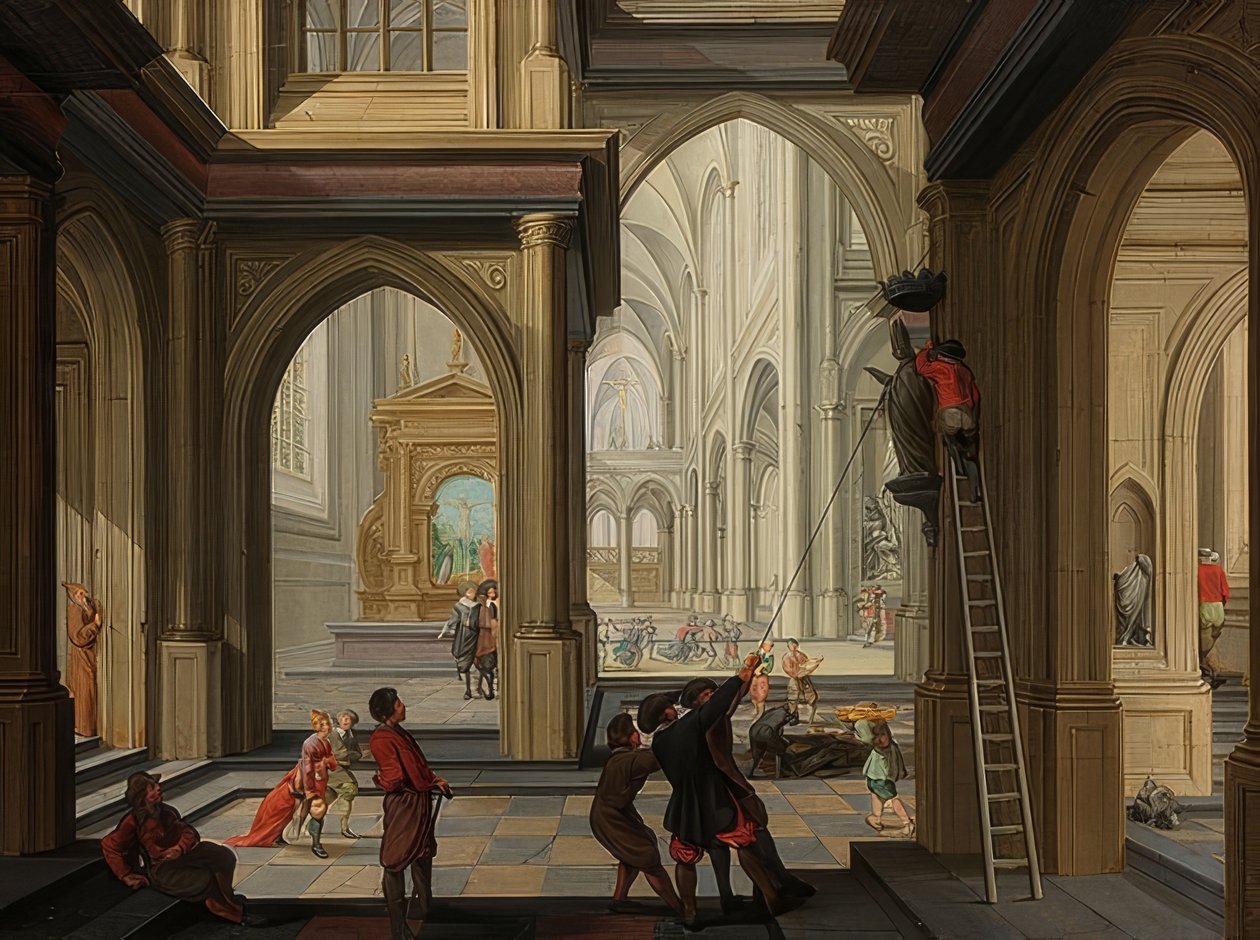 Iconoclasme dans une église - Dirck van Delen