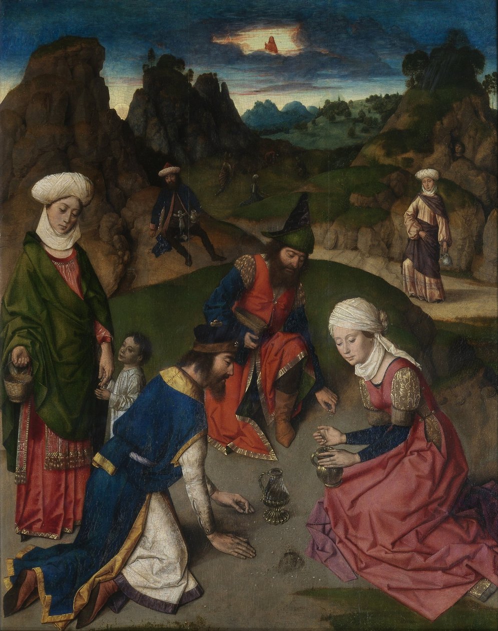 Le dernier souper retable : La collecte de la manne aile droite, 1464-1468 - Dirk Bouts