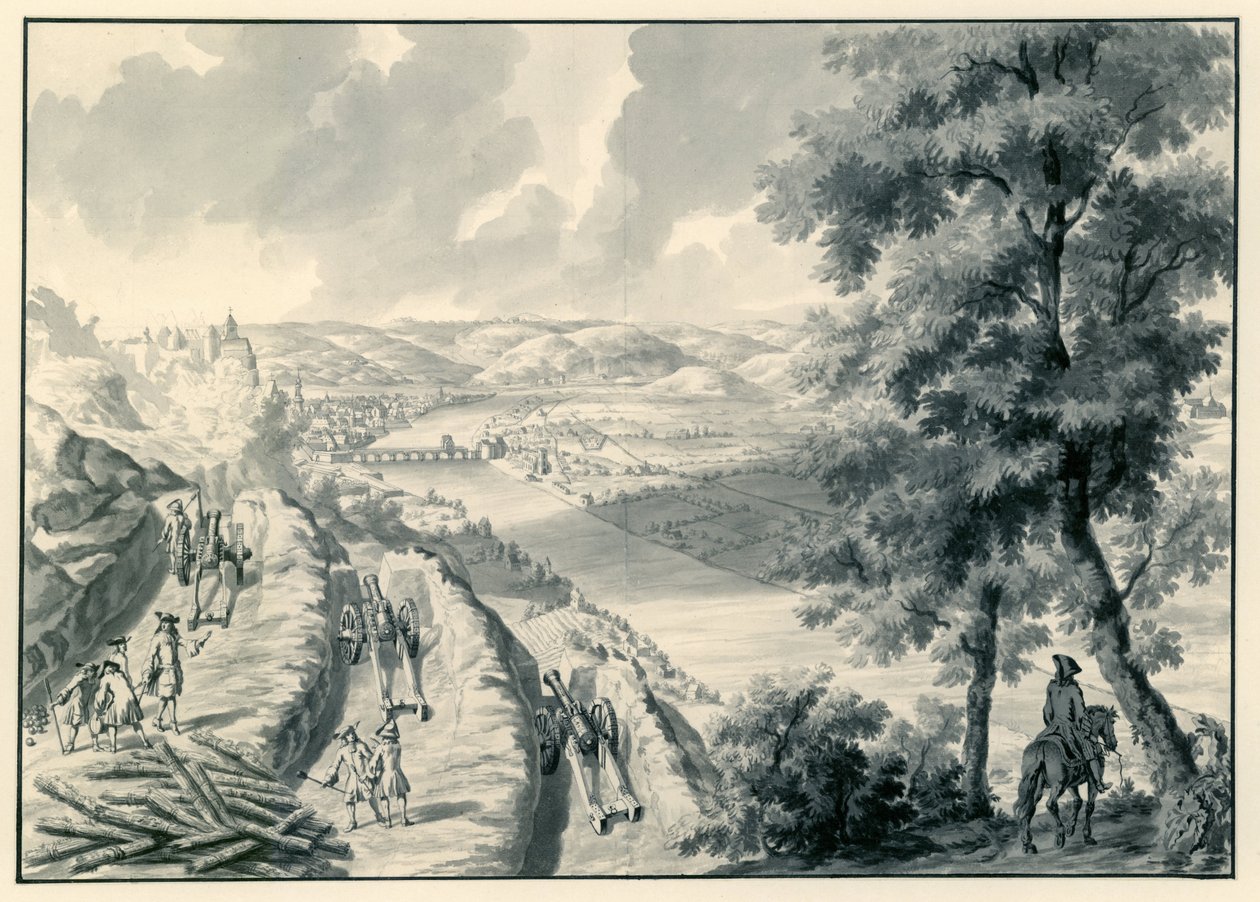 Vue de Namur et de la rivière Meuse, vue du sud-ouest - Dirk Maas (possibly)
