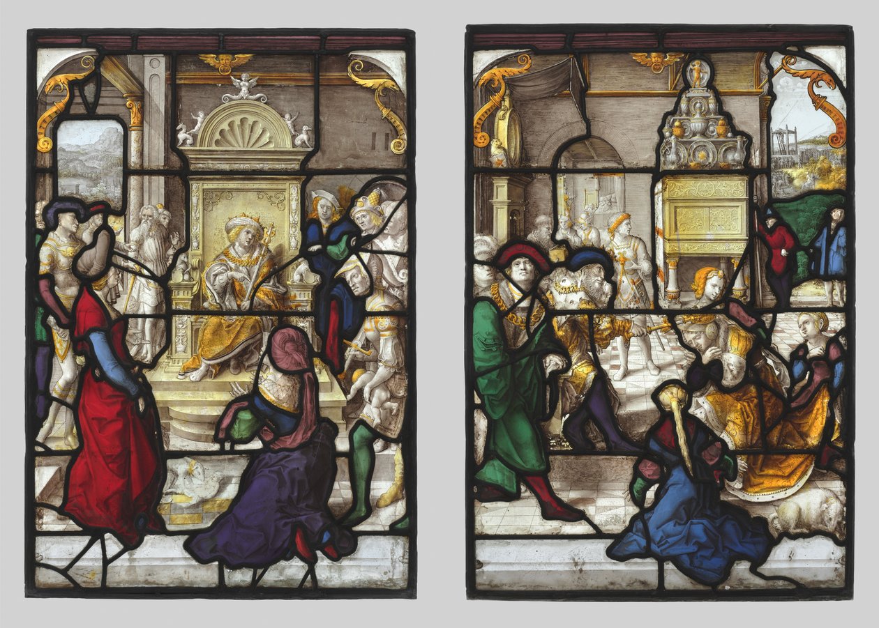 Le jugement de Salomon et Esther devant Assuérus (paire) - Dirk Vellert