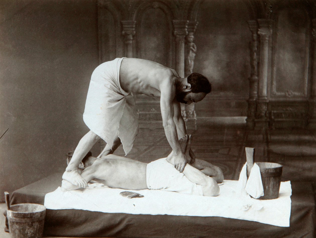Le bain oriental. Massage - Dmitri Ivanovich Yermakov