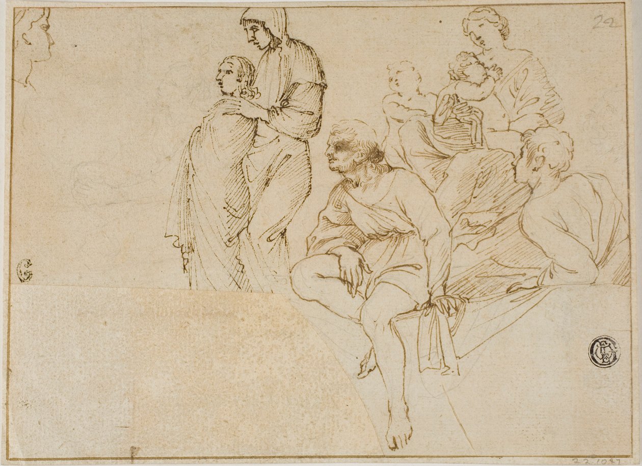 Chiffres sur la balustrade - Domenichino
