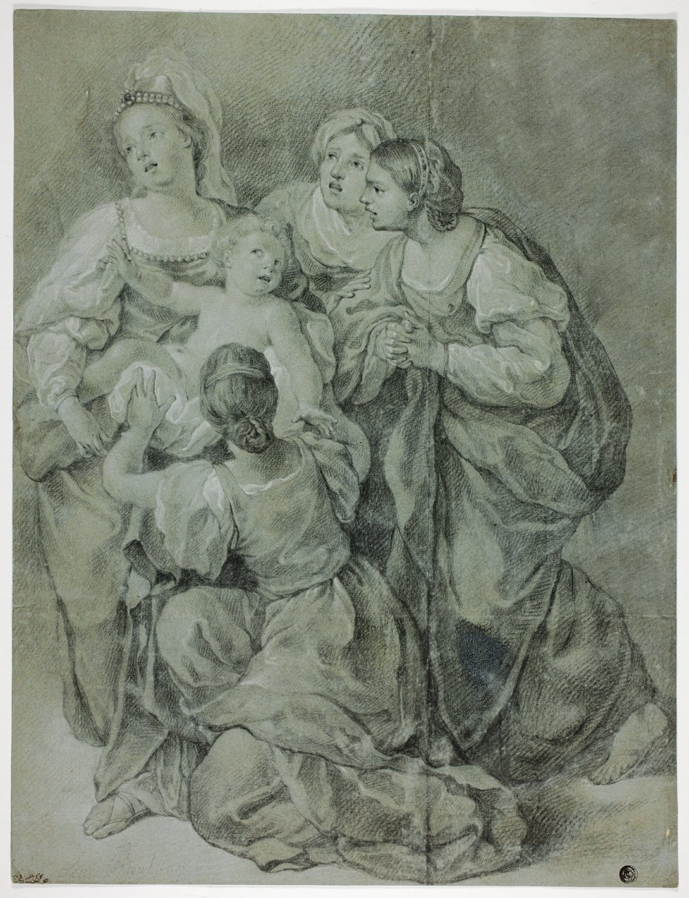 Groupe de quatre femmes et enfant - Domenichino