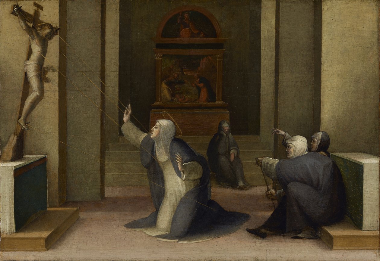 Sainte Catherine de Sienne recevant les stigmates - Domenico di Pace Beccafumi  
