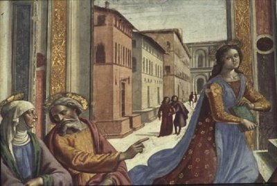 La Vierge Marie au Temple (détail) - Domenico Ghirlandaio