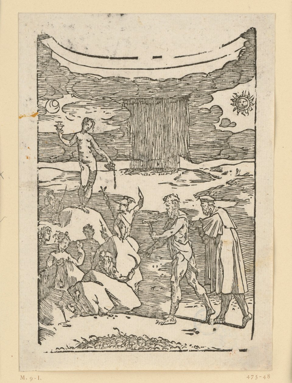 La découverte des métaux. Héphaïstos (Vulcain), muni d