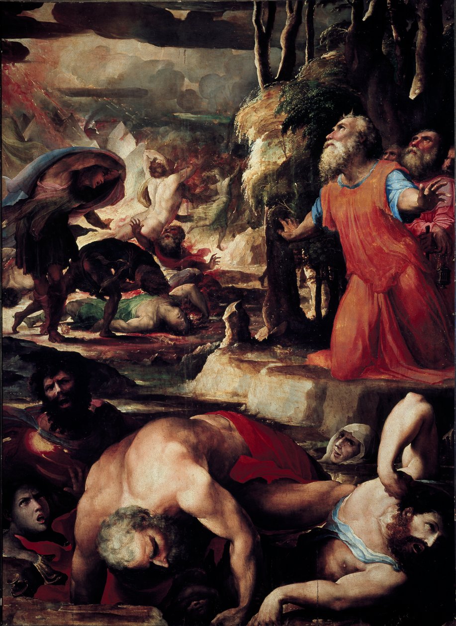 Le châtiment de Coré, Dathan et Abiron - Domenico Beccafumi