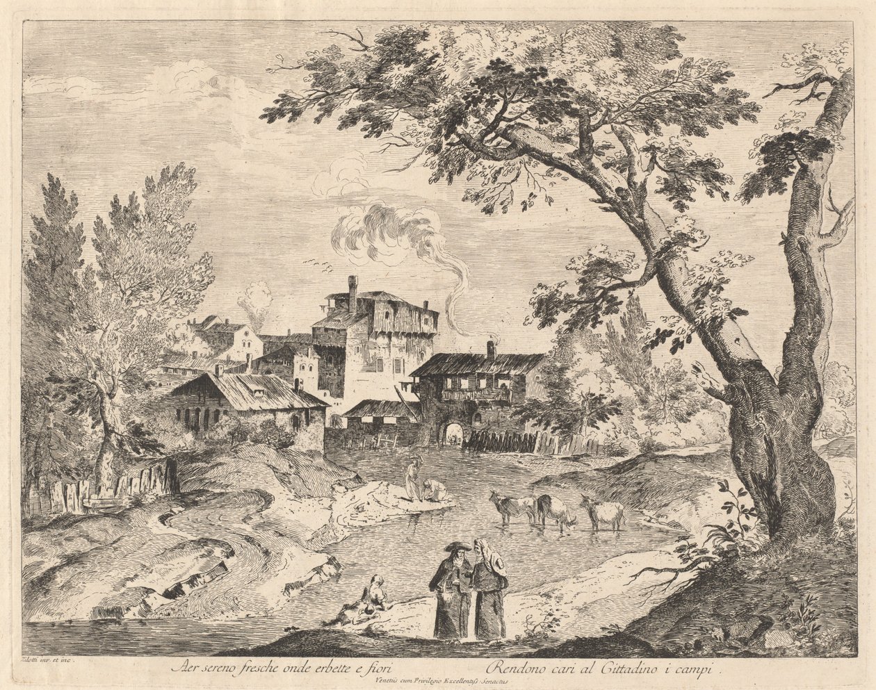 Village rustique le long d