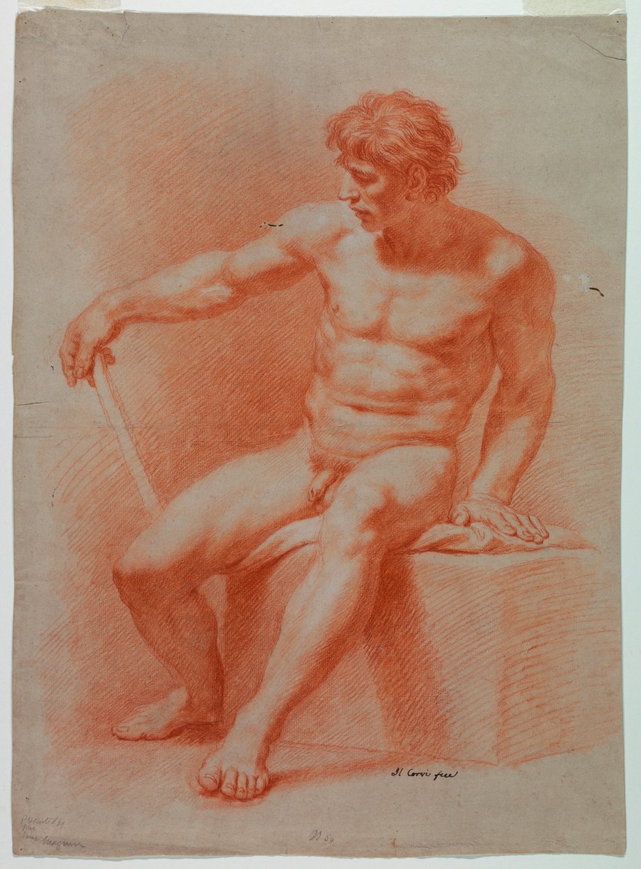 Dessin, Dessin, Nu, vers 1740 - Domenico Corvi