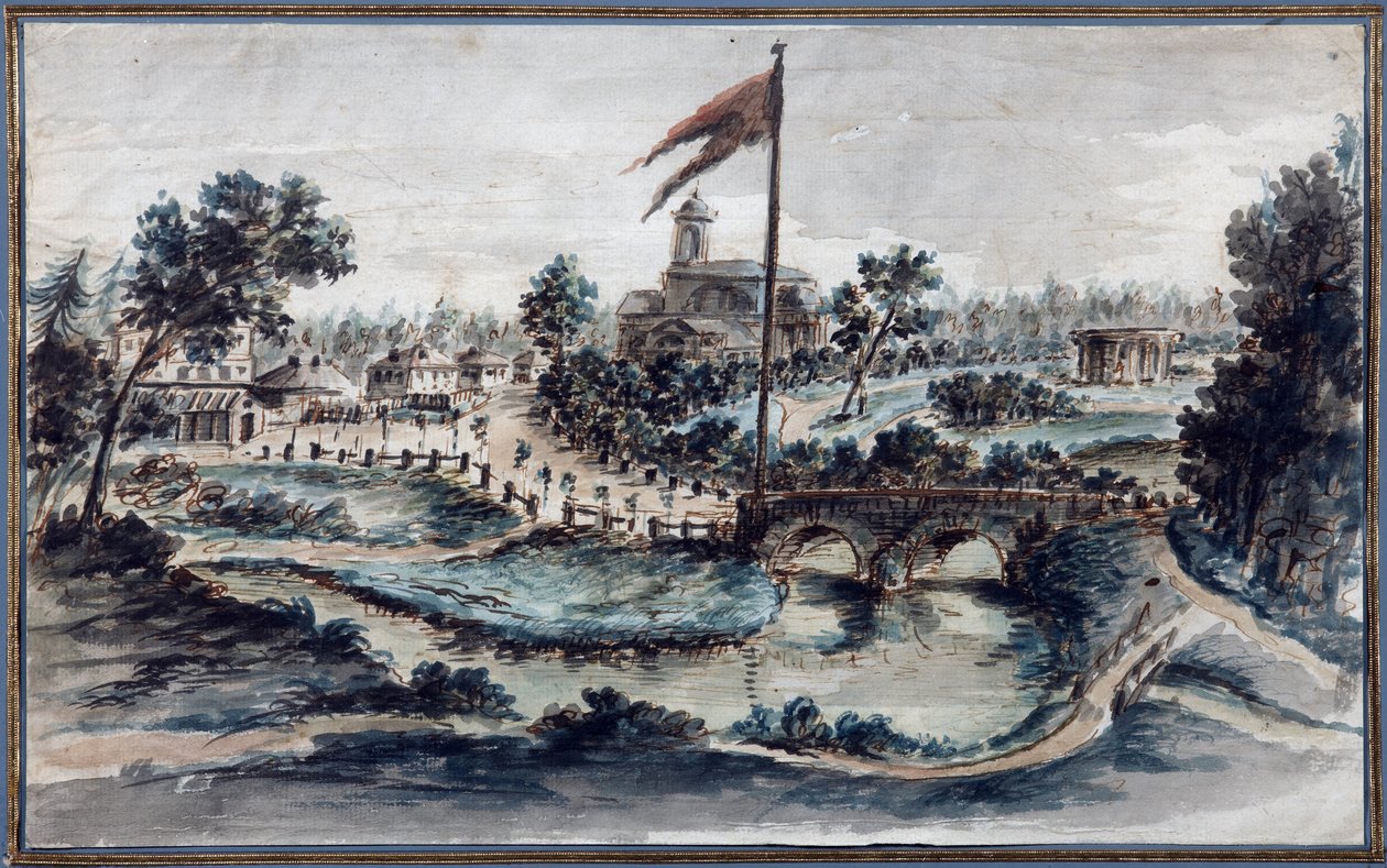 Vue du parc Pavlovsk avec l