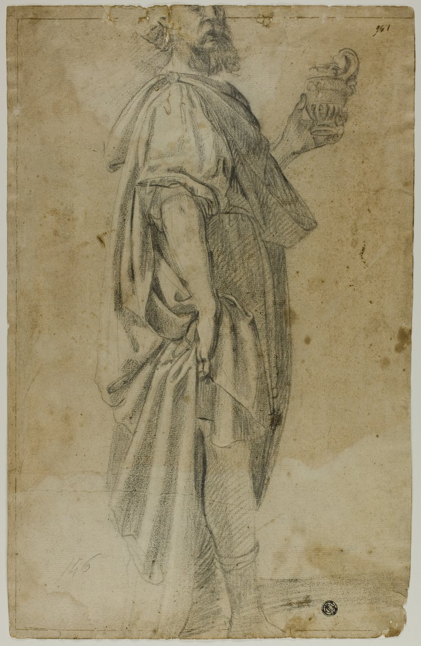 Mage debout (recto); Esquisse d