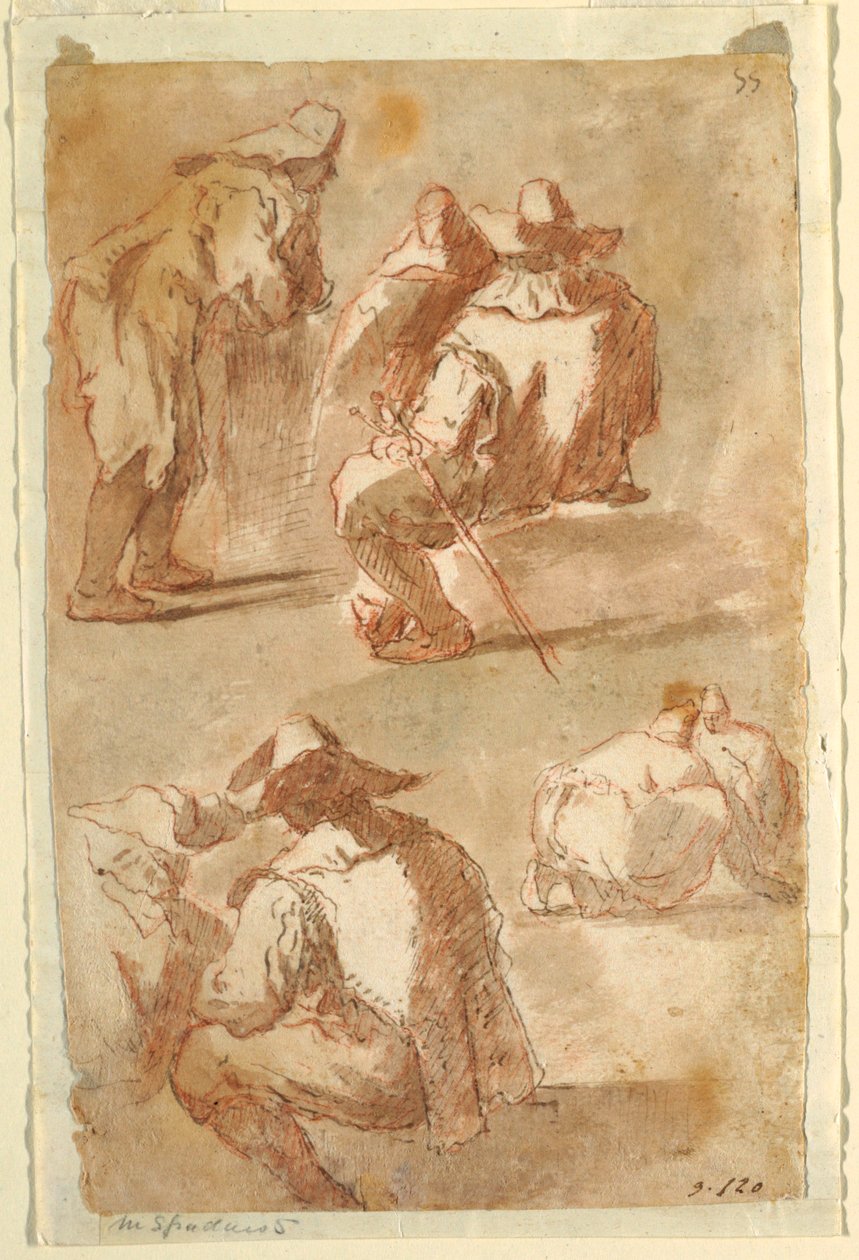 Études Figuratives - Domenico Gargiulo, called Micco Spadaro