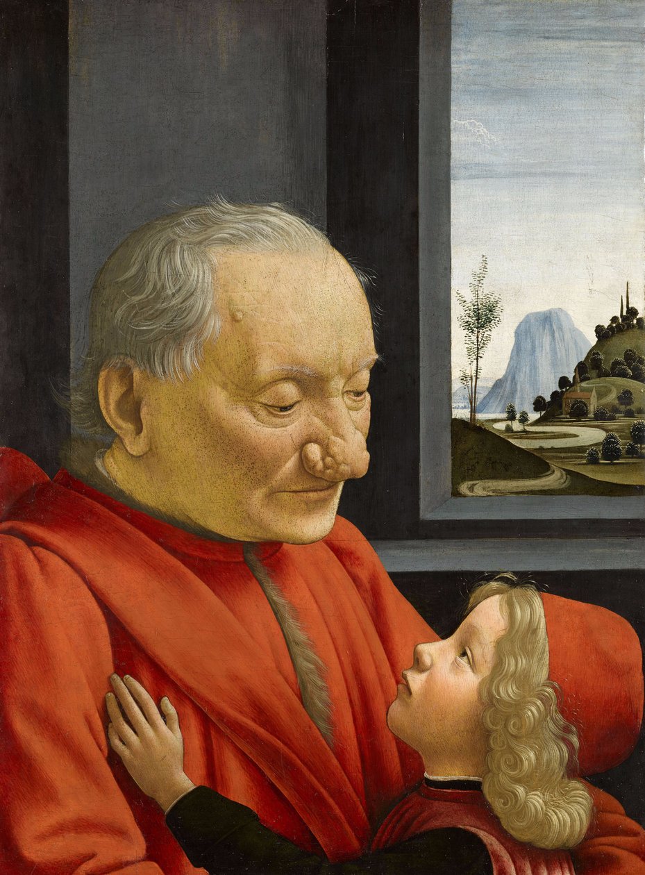 Italien : Ritratto di vecchio con nipote Un vieil homme et son petit-fils - Domenico Ghirlandaio