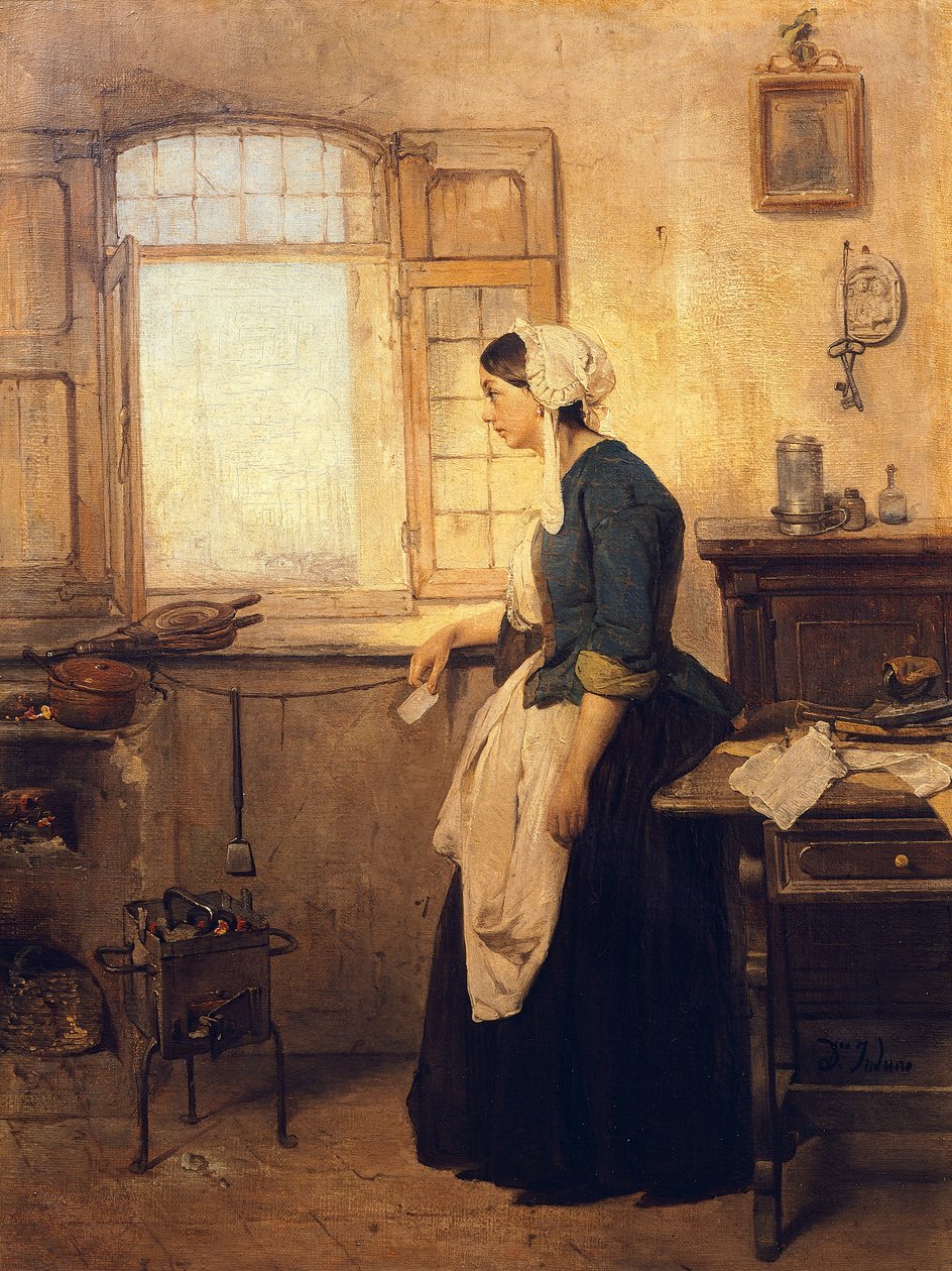 La lettre - Domenico Induno