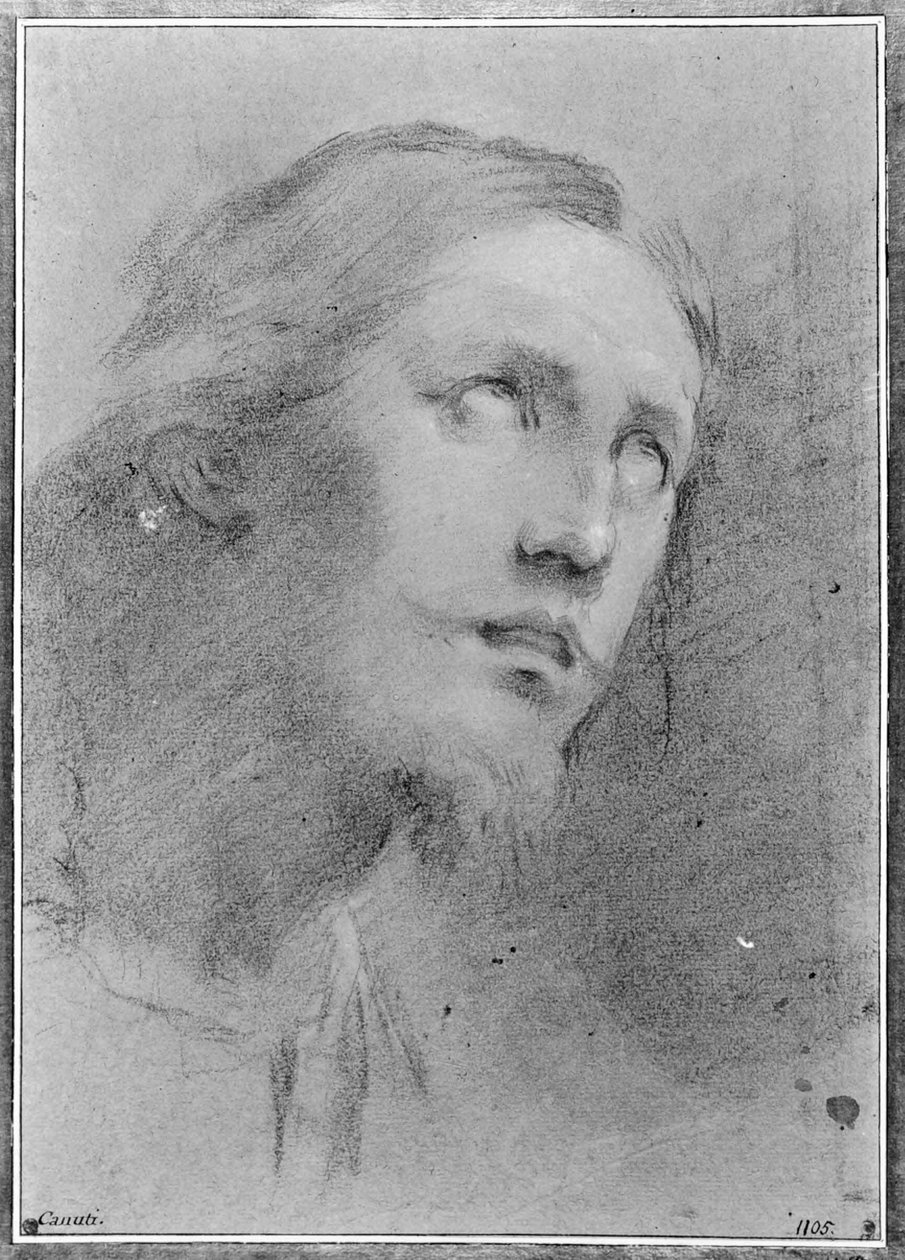 Tête du Christ, vue de trois quarts à droite - Domenico Maria Canuti