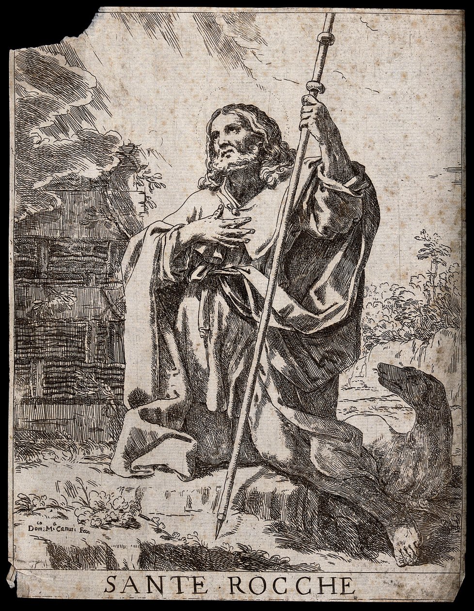 Saint Roch. Eau-forte de D. M. Canuti. - Domenico Maria Canuti