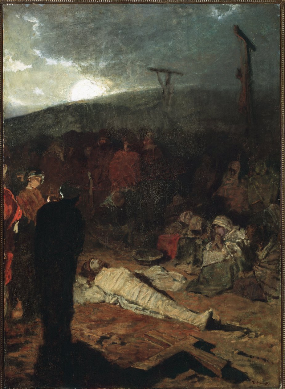 Embaumement du corps de Jésus-Christ après la crucifixion - Domenico Morelli
