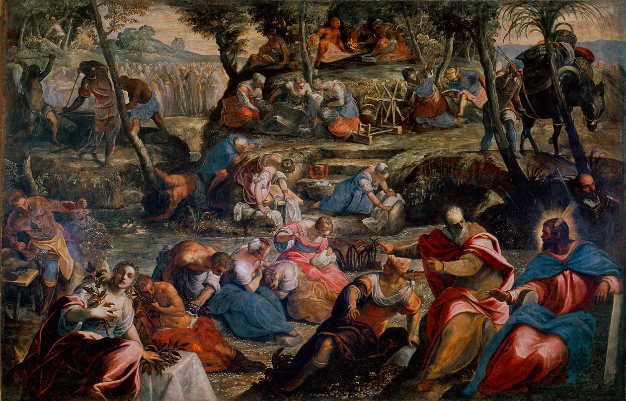 La Récolte de la manne (Juifs dans le désert) - Domenico Robusti Tintoretto
