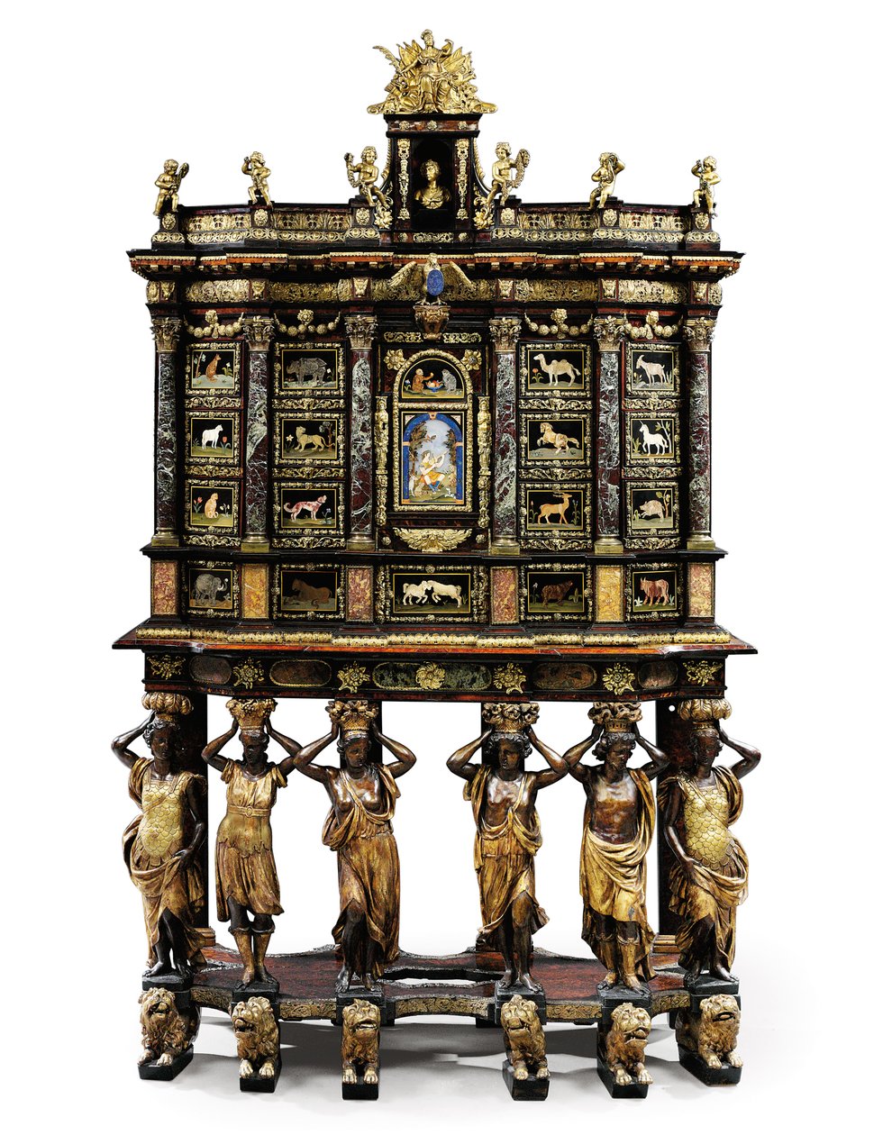 Cabinet Louis XIV (voir aussi 1766356-7) - Domenico and Gobelins workshop (attr. to) Cucci
