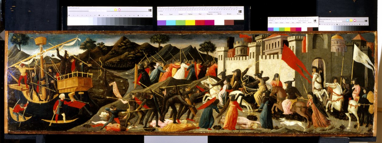 Bataille De Camille Et Énée - Domenico di Michelino