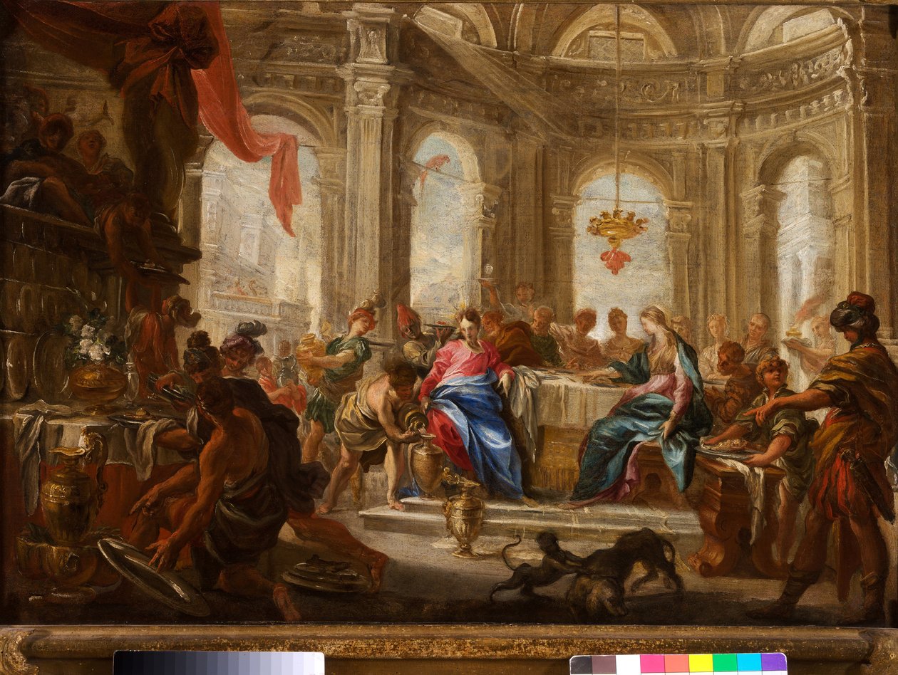 Les Noces de Cana - Domenico the Elder Piola