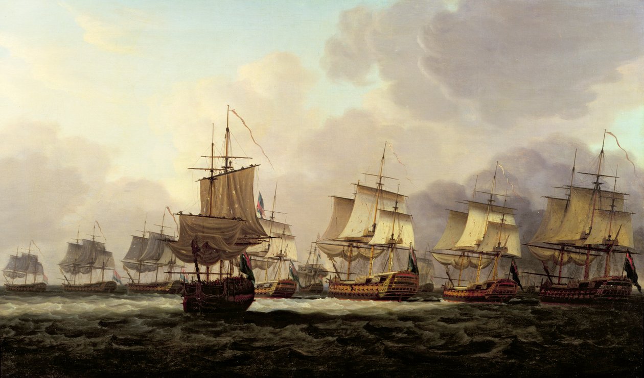 Action du Vice-Amiral Parker avec la flotte hollandaise sur le Doggerbank, 1781 - Dominic Serres